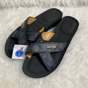 Coach | Shoes | Nwt Coach Janine Criss Cross Leather Sandal 75 | Poshmark